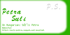 petra suli business card